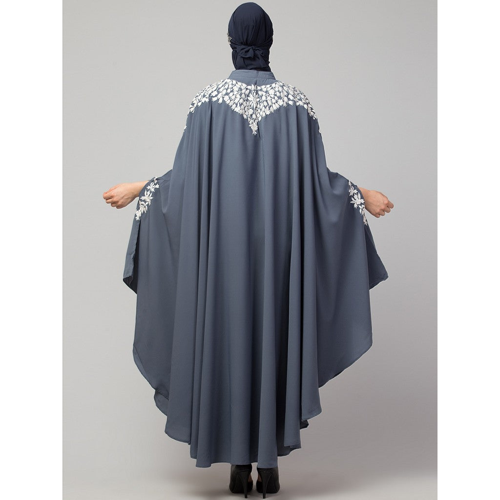 Designer embroidery Irani Kaftan - Grey