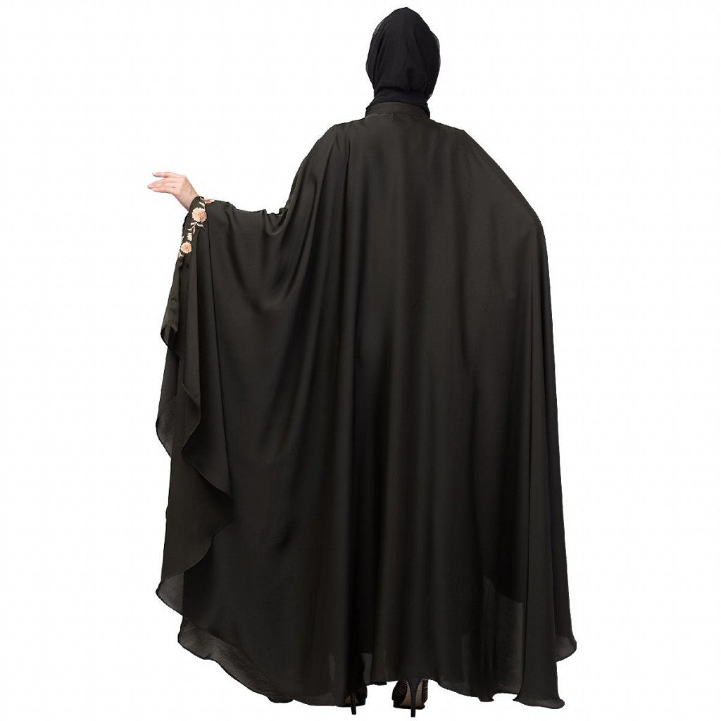 Designer Irani Kaftan with embroidery work- Black