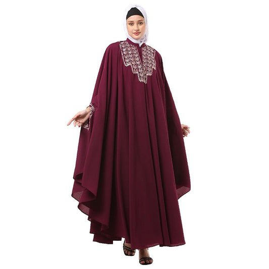 Irani Kaftan with embroidery work- Cocoa Bean