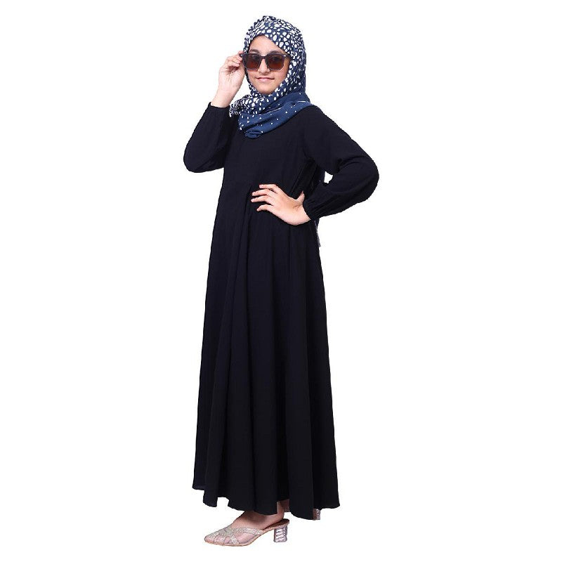 Kids Umbrella cut abaya- Black
