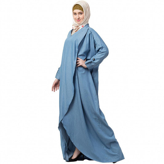 Loose fit Denim abaya