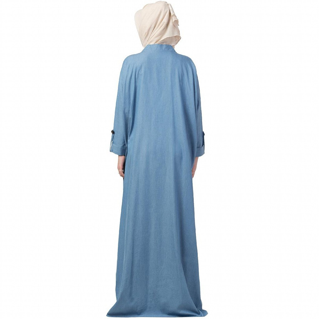 Loose fit Denim abaya