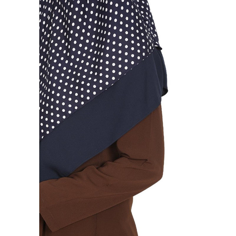 Polka Dot Instant Ready-to-wear Hijab - Navy Dot