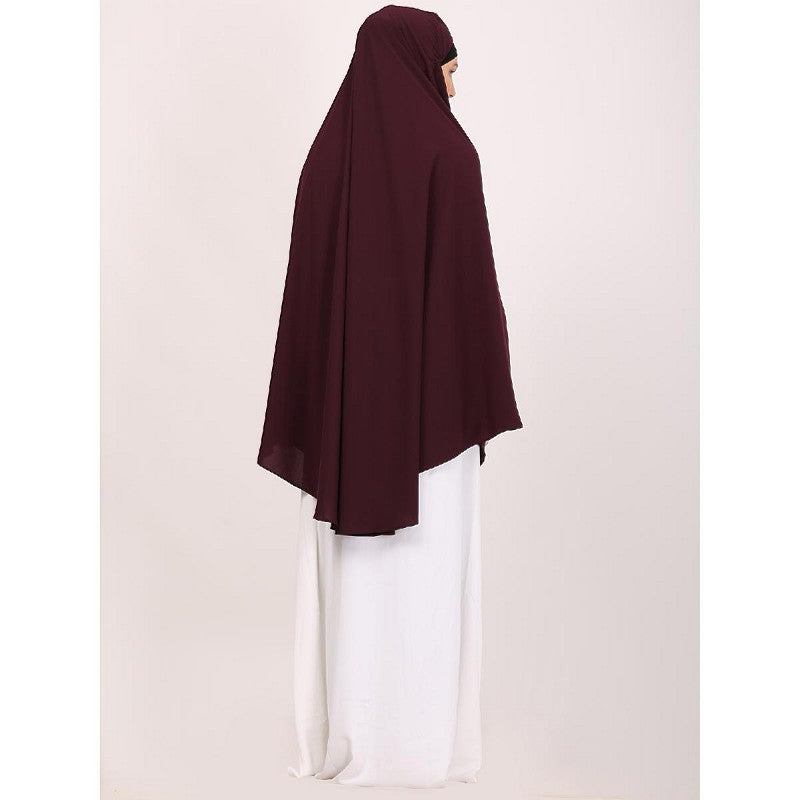 Premium Prayer Hijab -Burgundy