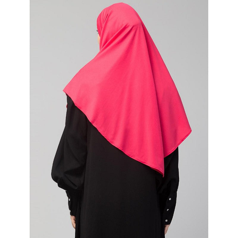 Instant jersey hijab with front gather - Dark Pink