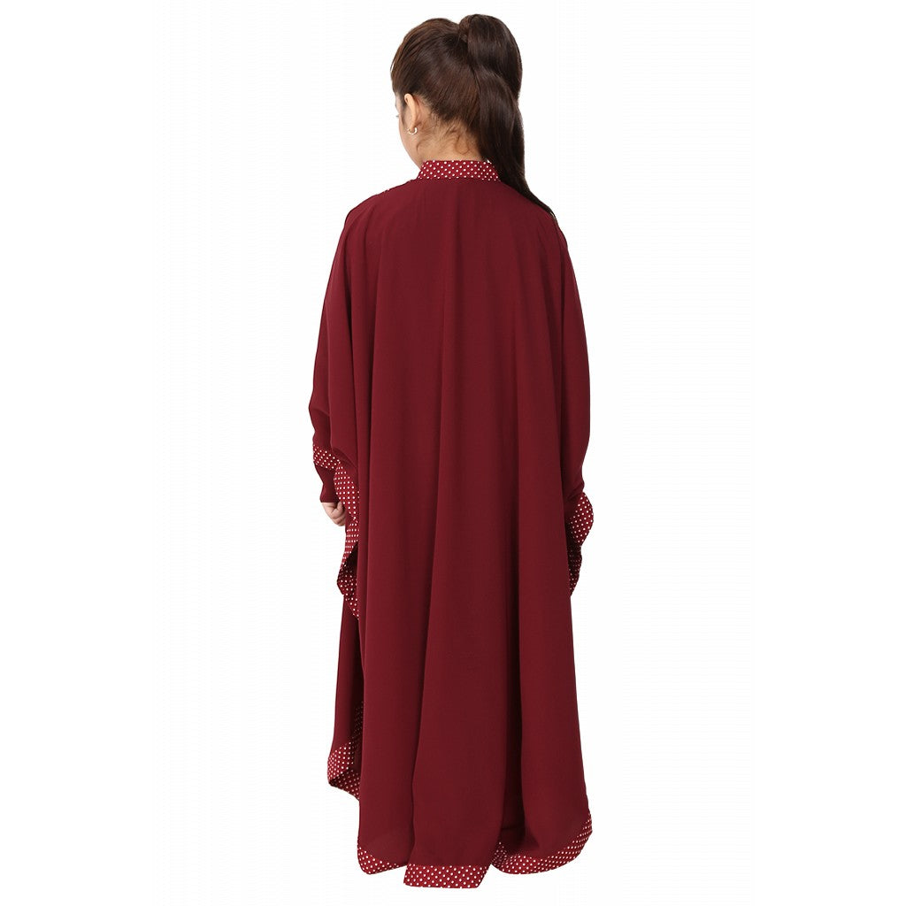 Indo Classic kaftan for kids- Maroon