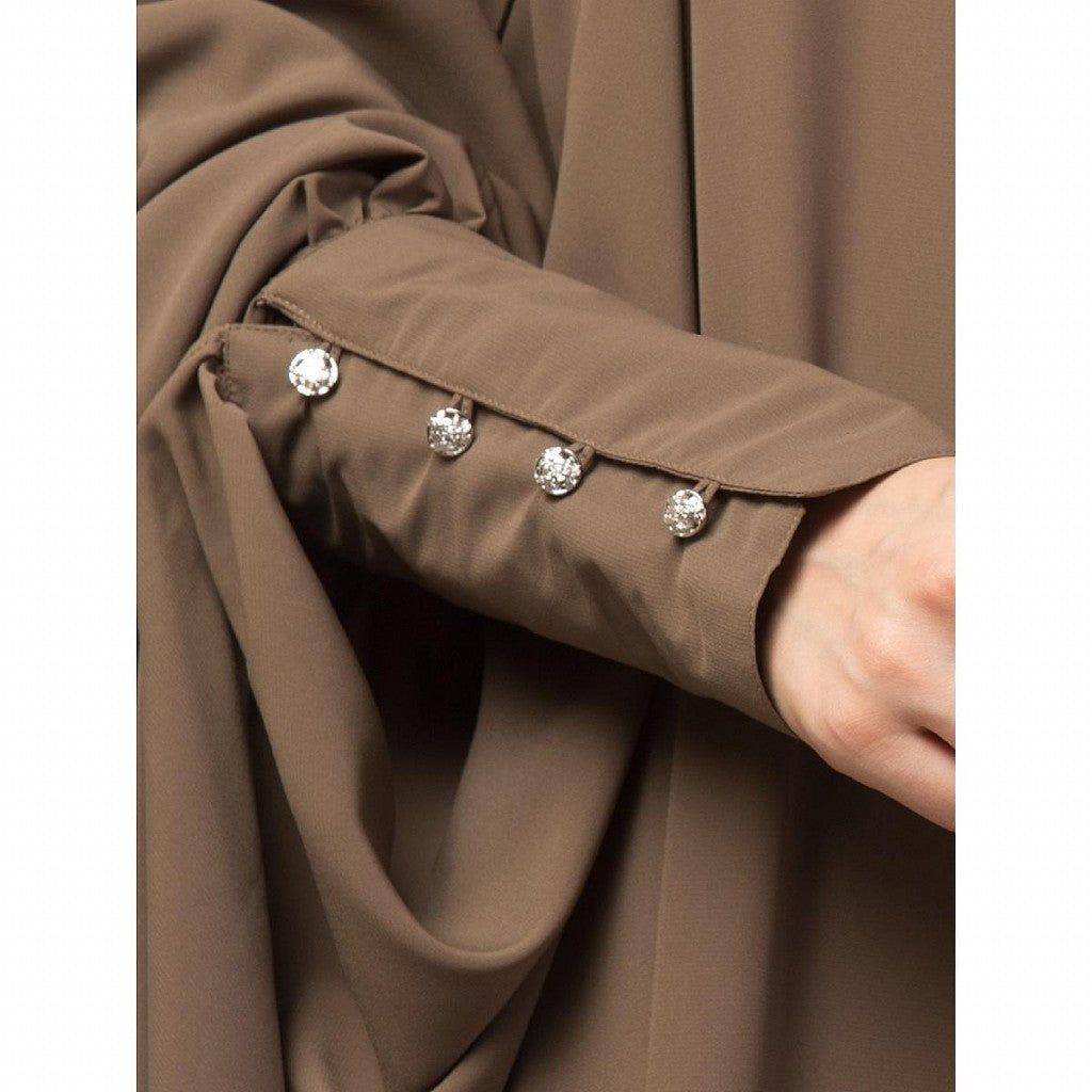 Long cuff ready to wear Jilbab in one piece- Beige