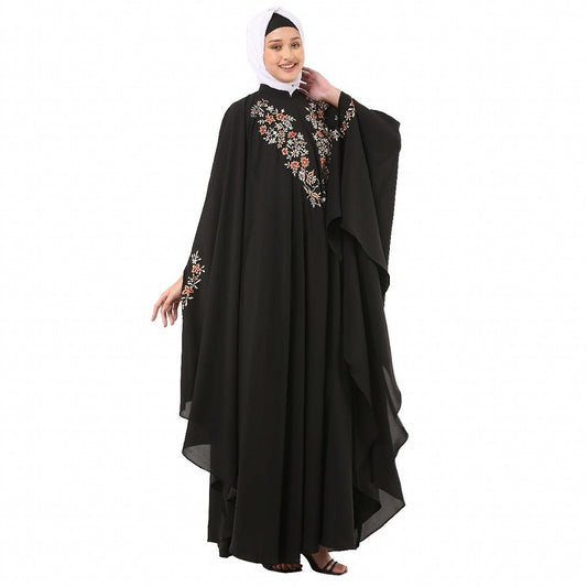 Irani Kaftan with embroidery work- Black