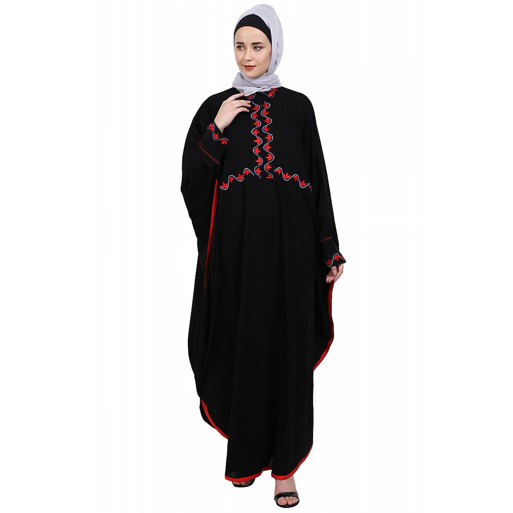 Classic Kaftan with embroidery work- Black
