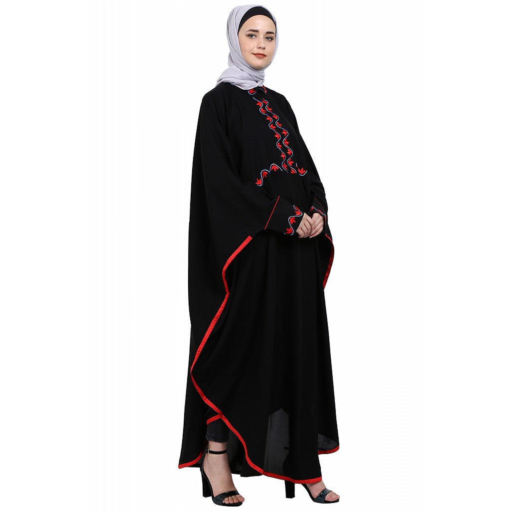 Classic Kaftan with embroidery work- Black