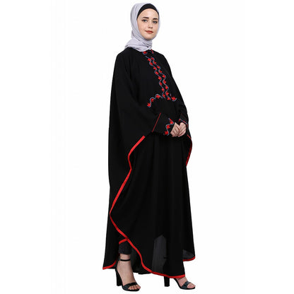 Classic Kaftan with embroidery work- Black
