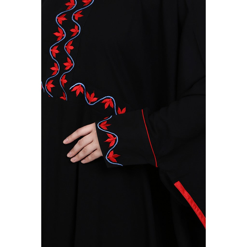 Classic Kaftan with embroidery work- Black