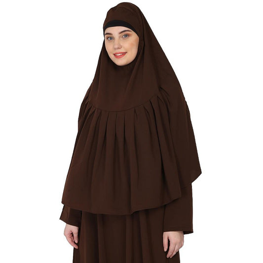 Coffee brown Instant Ready-to-wear Hijab