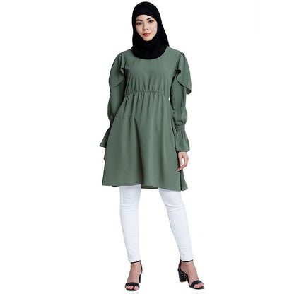 Designer modest tunic- Jade Green
