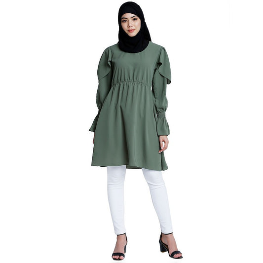 Designer modest tunic- Jade Green