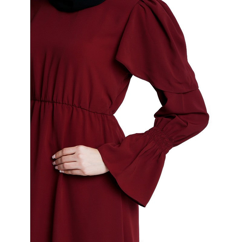 Designer modest tunic- Maroon