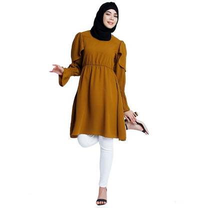 Designer modest tunic- Mustard