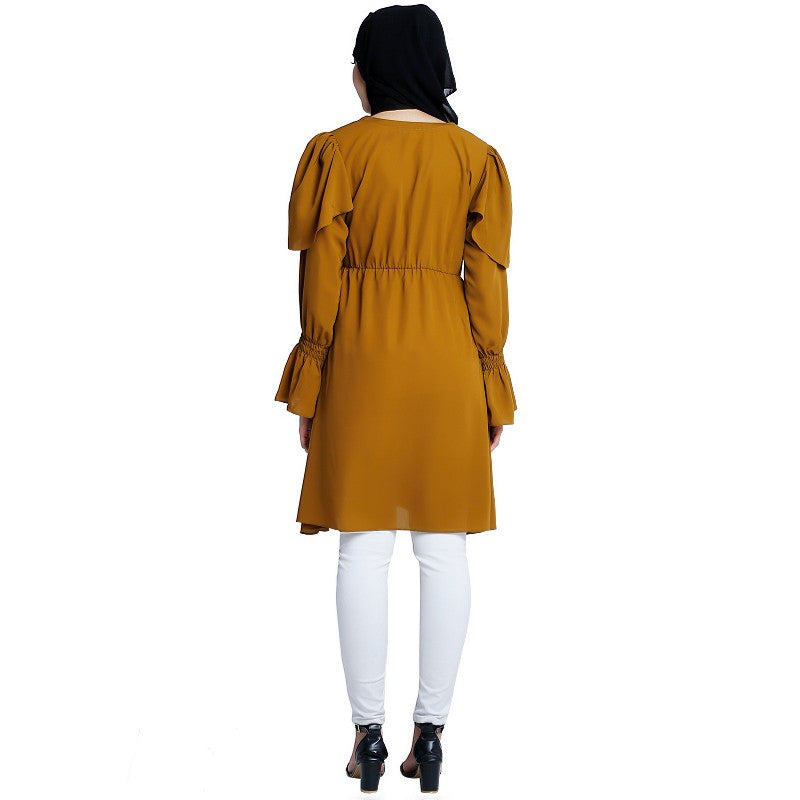 Designer modest tunic- Mustard