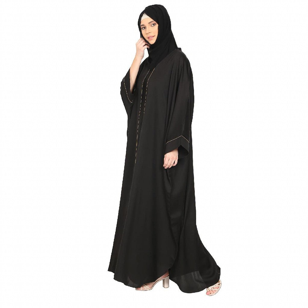 Premium Dubai Nida Kaftan- Black