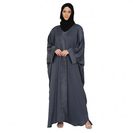 Premium Dubai Nida Kaftan- Grey