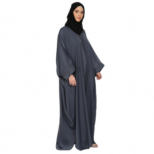 Premium Dubai Nida Kaftan- Grey