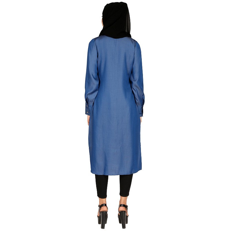 Full sleeves denim kurti