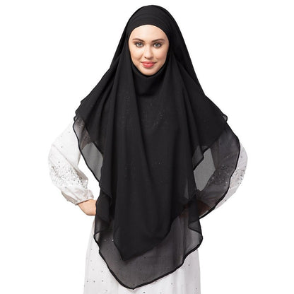 Instant Ready-to-wear Hijab- Black