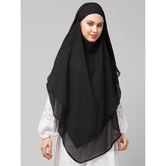 Instant Ready-to-wear Hijab- Black