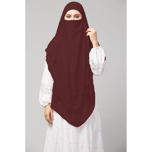 Instant Ready-to-wear Hijab- Brown
