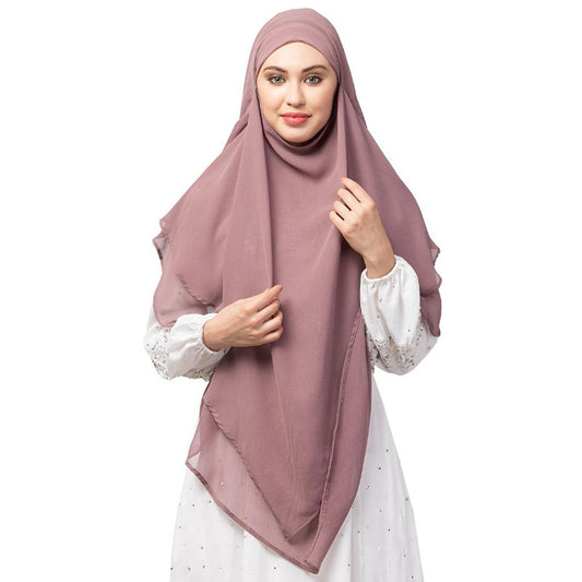 Instant Ready-to-wear Hijab- Mauve Pink