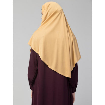 Instant jersey hijab with front gather - Golden