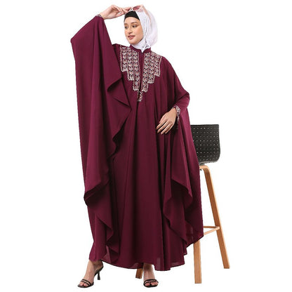 Irani Kaftan with embroidery work- Cocoa Bean