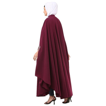 Irani Kaftan with embroidery work- Cocoa Bean