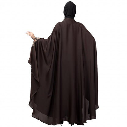 Designer Irani Kaftan with embroidery work- Coffee Brown