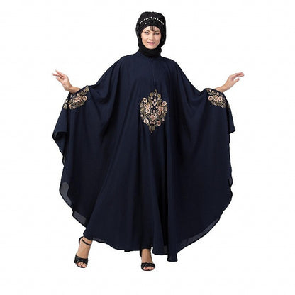 Designer Irani Kaftan with embroidery work- Navy blue