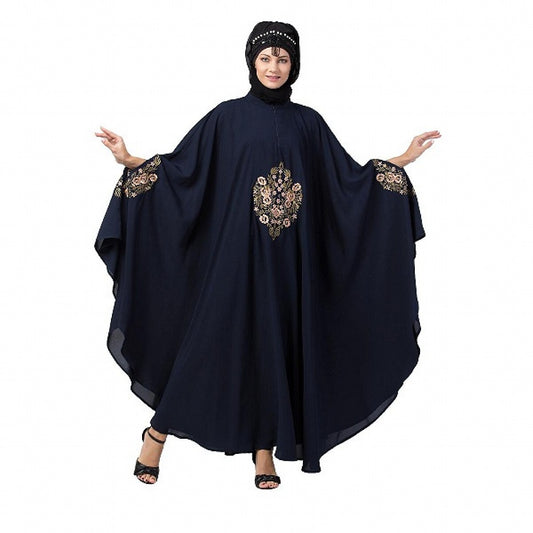 Designer Irani Kaftan with embroidery work- Navy blue
