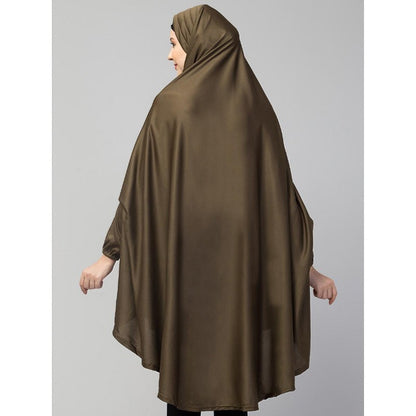 Stretchable Jersey prayer hijab - Olive