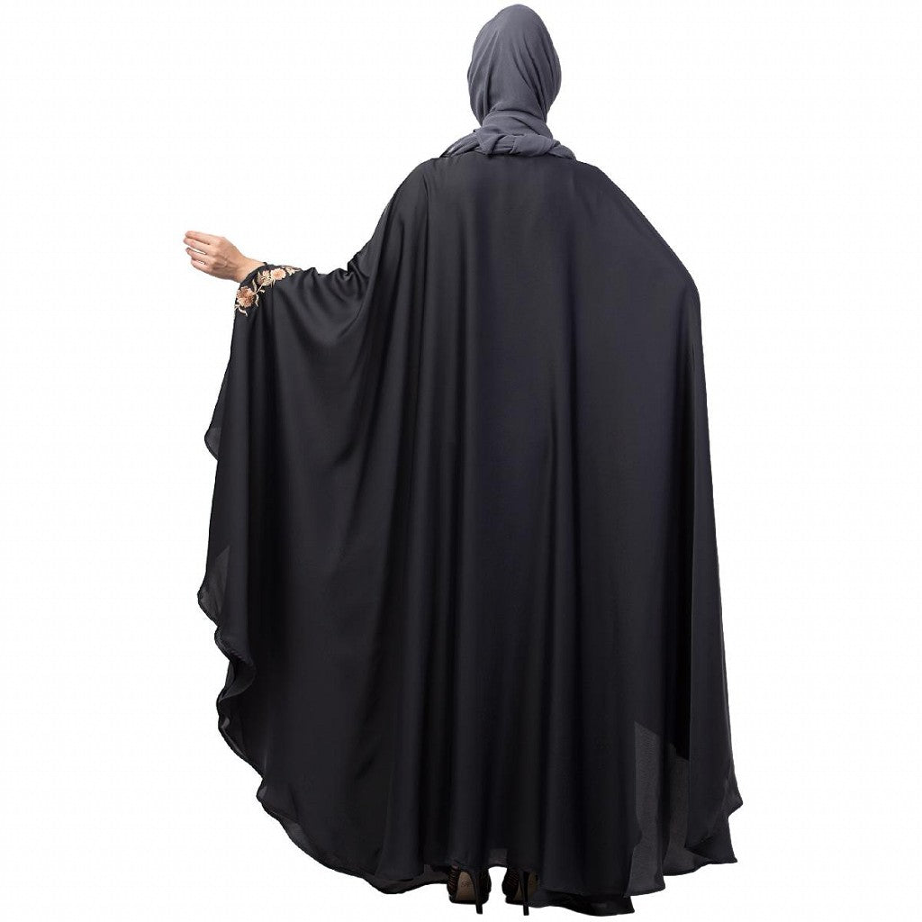 Designer Irani Kaftan with embroidery work- Dark Grey