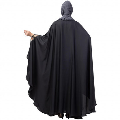 Designer Irani Kaftan with embroidery work- Dark Grey