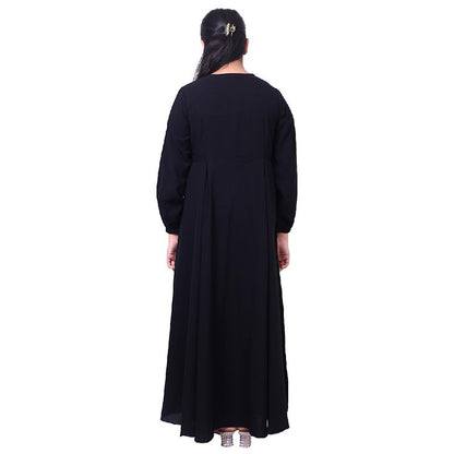 Kids Umbrella cut abaya- Black