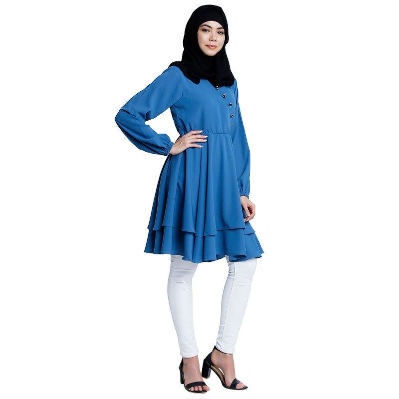 Modest designer tunic- French Blue