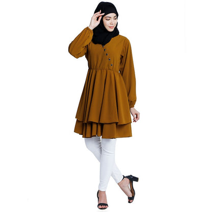 Modest designer tunic- Mustard