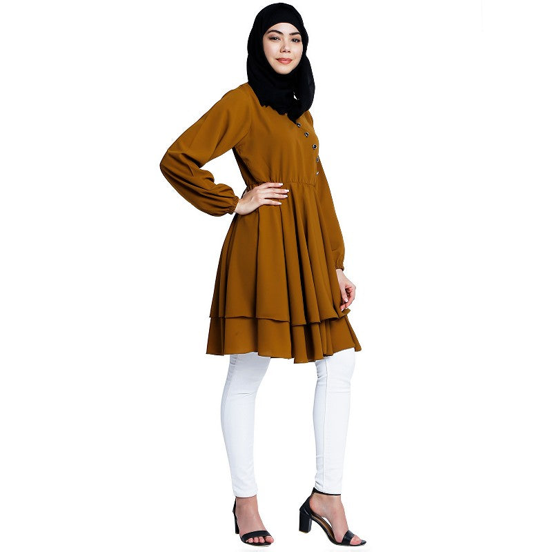 Modest designer tunic- Mustard