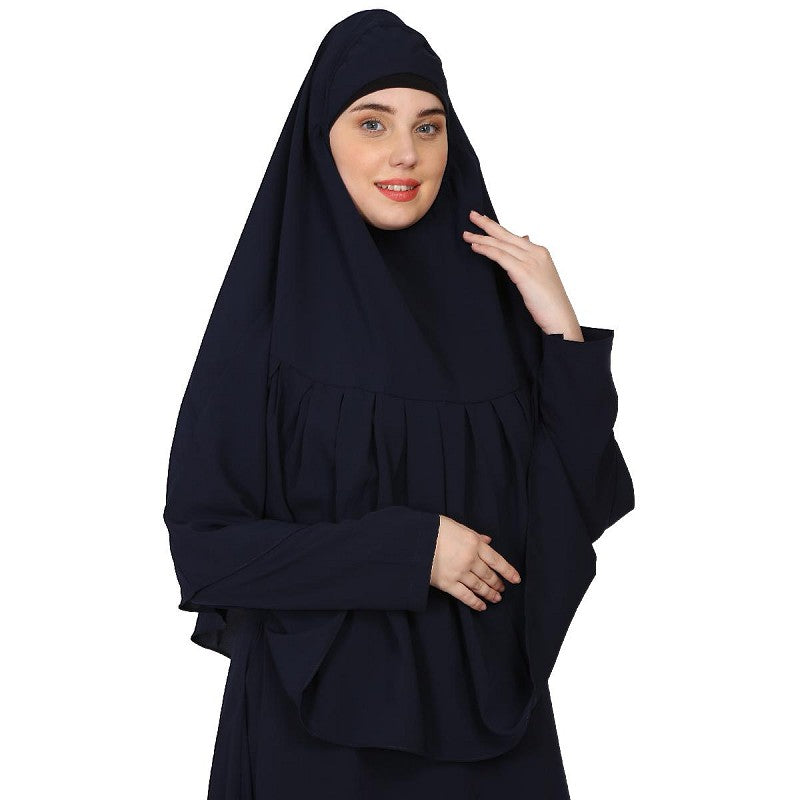 Navy blue Instant Ready-to-wear Hijab