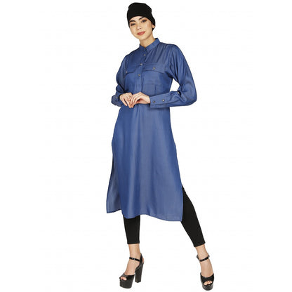 Full sleeves denim kurti