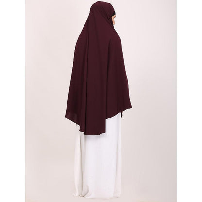 Premium Prayer Hijab -Burgundy
