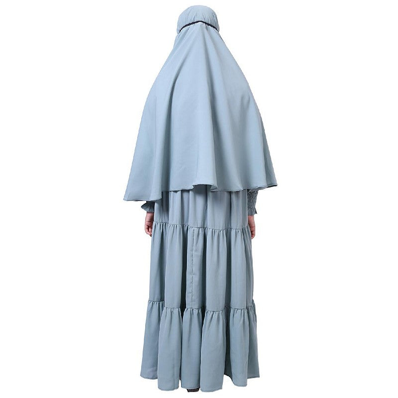 Kids Saudi niqab-Sky Blue