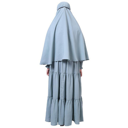 Kids Saudi niqab-Sky Blue