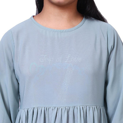Kids Saudi niqab-Sky Blue