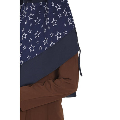 Instant Ready-to-wear Star Printed Hijab - Navy Blue
